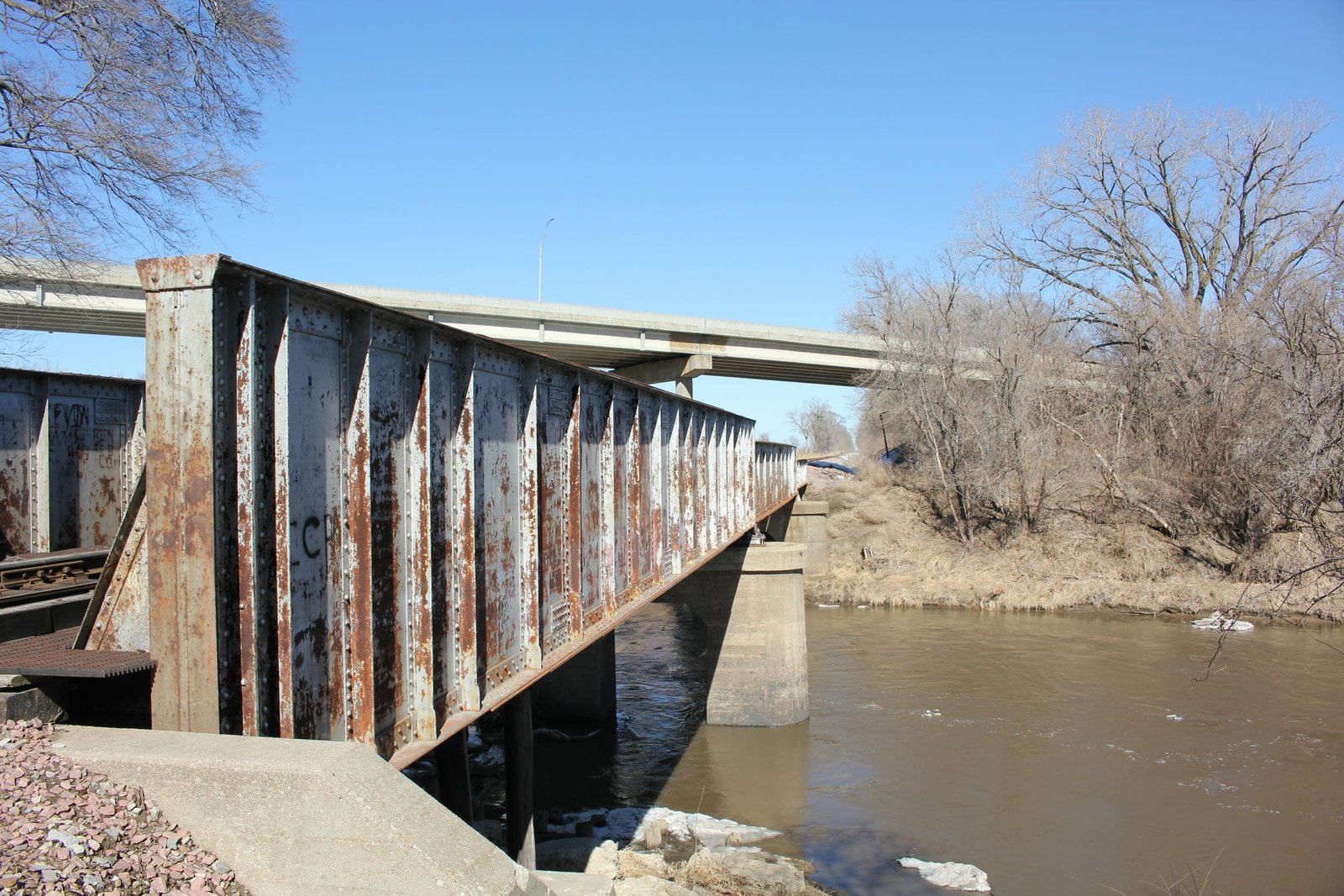 Looking north